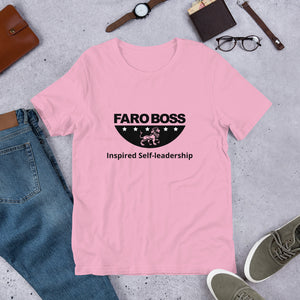 FaroBoss Half logo: Inspired Self-leadership - Short-Sleeve Unisex T-Shirt