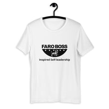 Load image into Gallery viewer, FaroBoss Half logo: Inspired Self-leadership - Short-Sleeve Unisex T-Shirt
