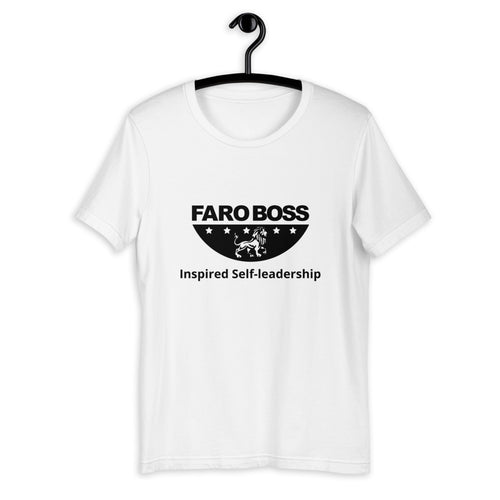 FaroBoss Half logo: Inspired Self-leadership - Short-Sleeve Unisex T-Shirt
