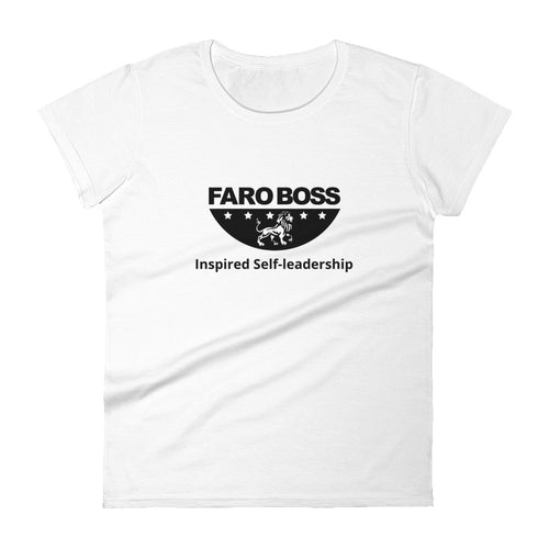 FaroBoss Half logo: Inspired Self-leadership - Women's short sleeve t-shirt