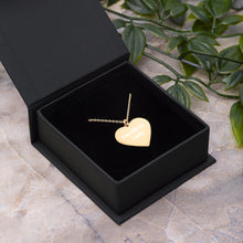 Load image into Gallery viewer, FaroBoss Lady - Engraved Silver Heart Necklace