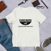 Load image into Gallery viewer, FaroBoss Half logo: Inspired Self-leadership - Short-Sleeve Unisex T-Shirt