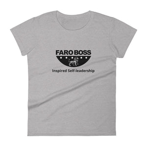 FaroBoss Half logo: Inspired Self-leadership - Women's short sleeve t-shirt
