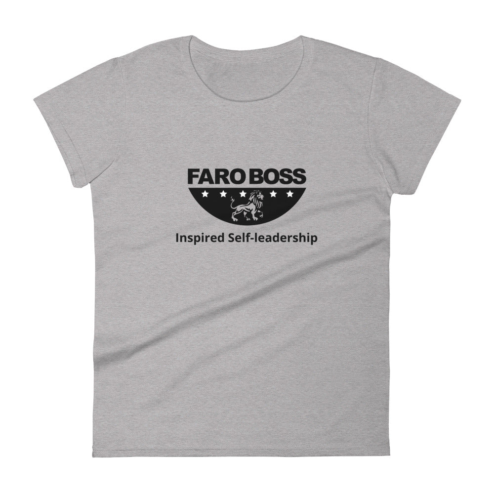 FaroBoss Half logo: Inspired Self-leadership - Women's short sleeve t-shirt