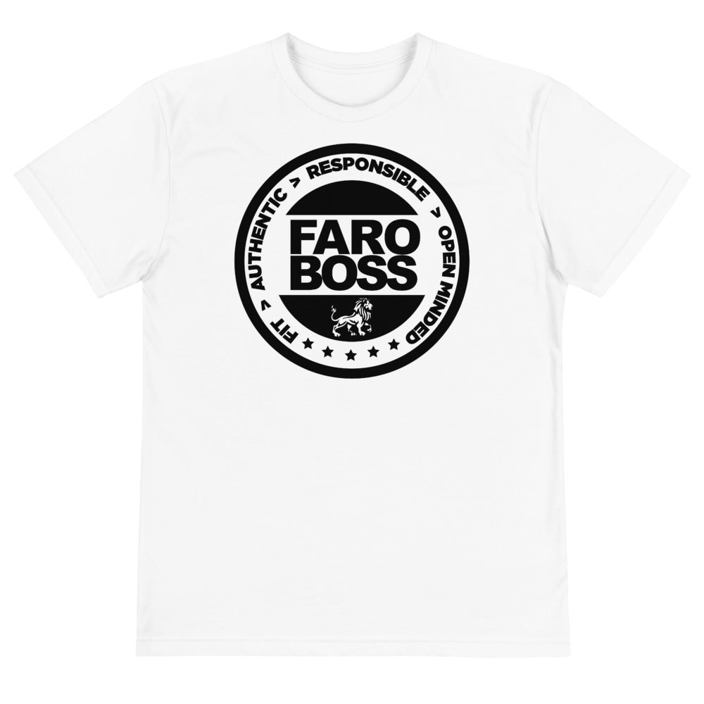 FaroBoss Full Logo - Sustainable T-Shirt