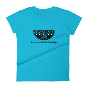 FaroBoss Half logo: Inspired Self-leadership - Women's short sleeve t-shirt