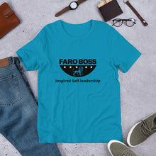 Load image into Gallery viewer, FaroBoss Half logo: Inspired Self-leadership - Short-Sleeve Unisex T-Shirt