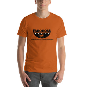 FaroBoss Half logo: Lead Yourself First - Short-Sleeve Unisex T-Shirt