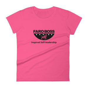 FaroBoss Half logo: Inspired Self-leadership - Women's short sleeve t-shirt